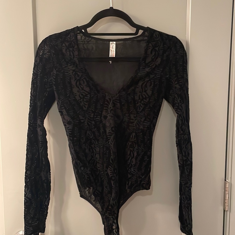 Free People velvet bodysuit